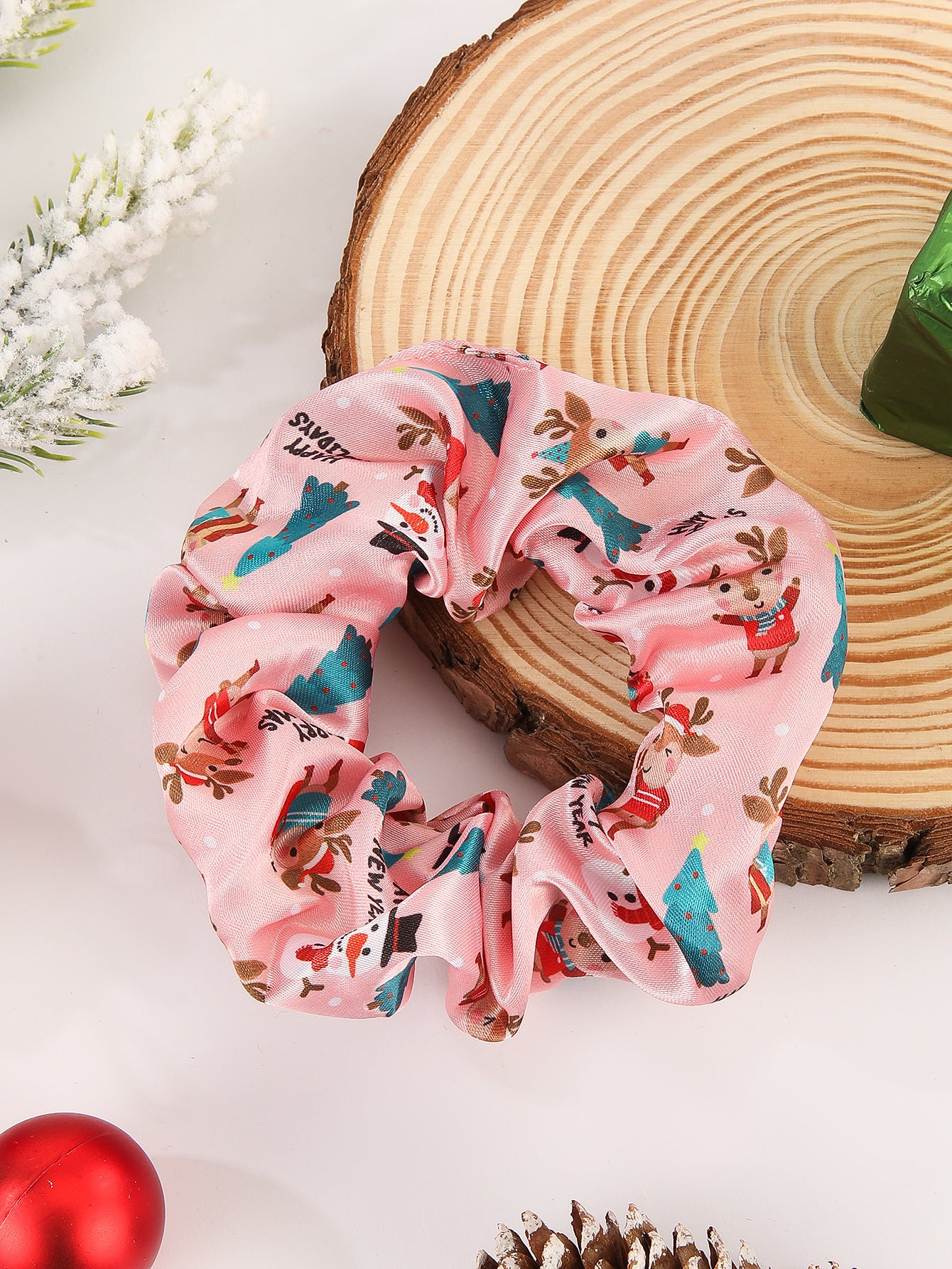 Wholesale Santa Claus Reindeer Christmas Tree Snowflake Snowman Hair Scrunchies