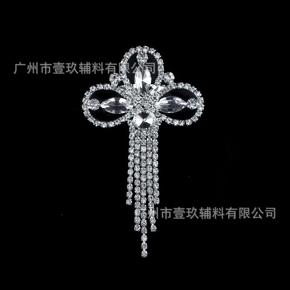 Wholesale Bow Water Diamond Crystal Chest Flower DIY Patches