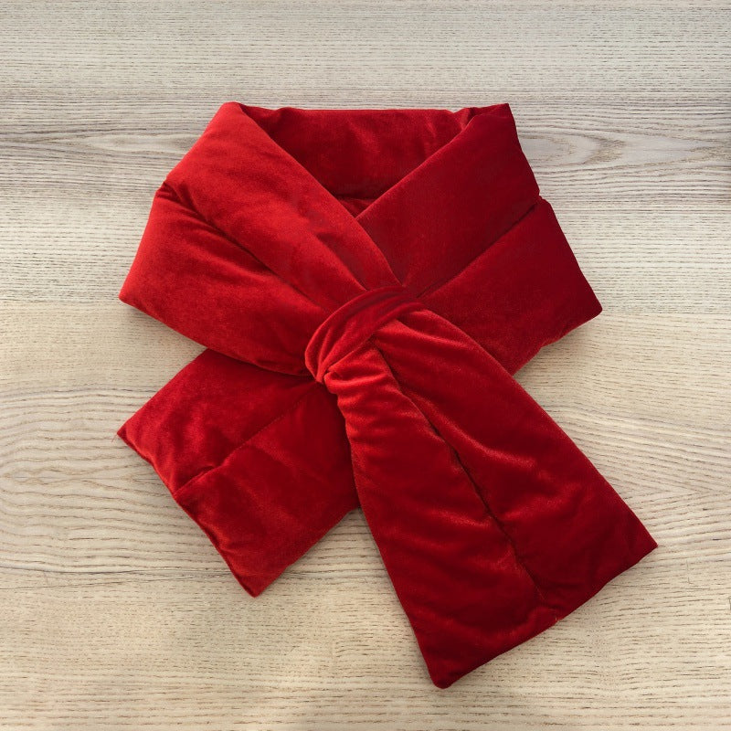 Wholesale Imitation Suede Thickened Warm Plush Down Cotton Scarves