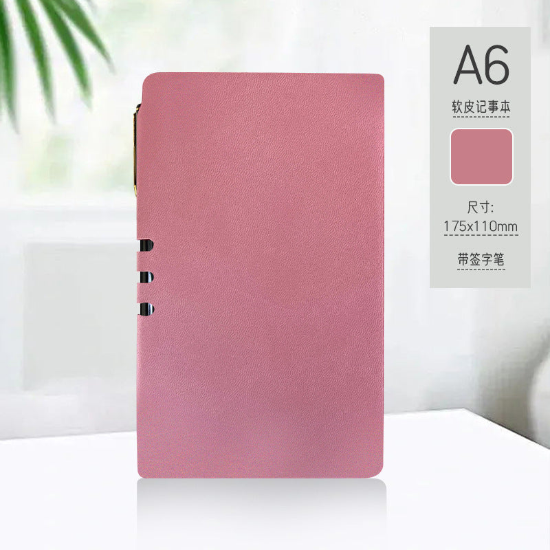 Wholesale A6 notebook with leather cover,  small notebook