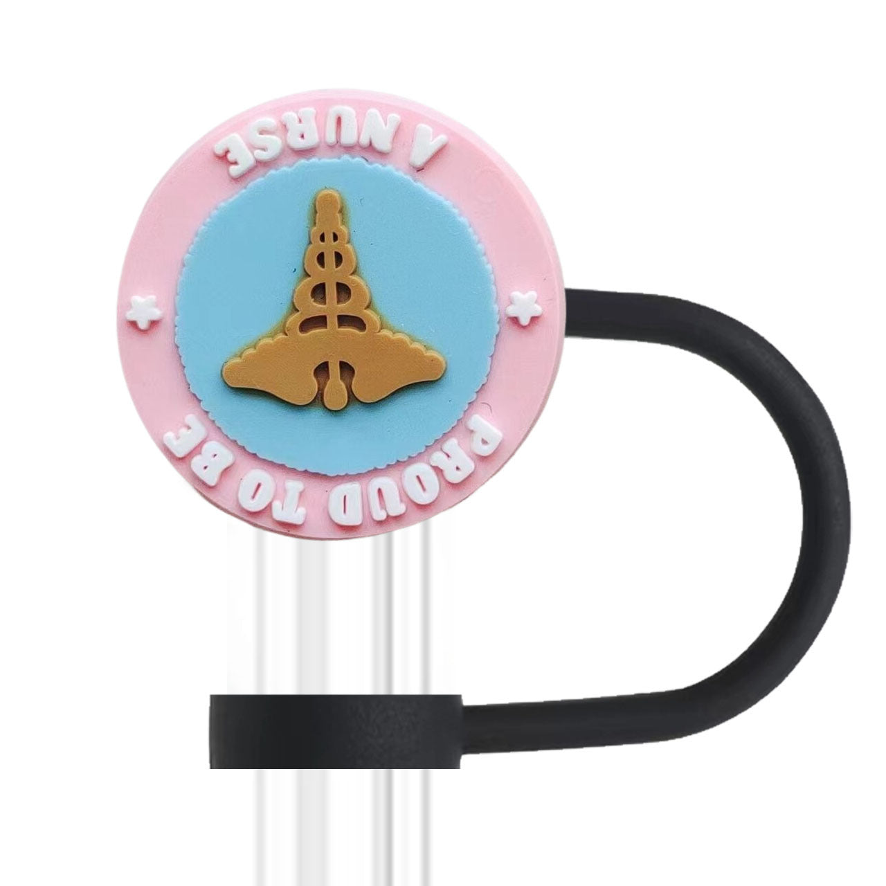 Wholesale 10pcs PVC 2-3cm Medical Series Cute Straw Cover Cup Decoration