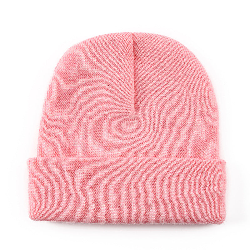 Wholesale Solid color knit hat  basic style beanie