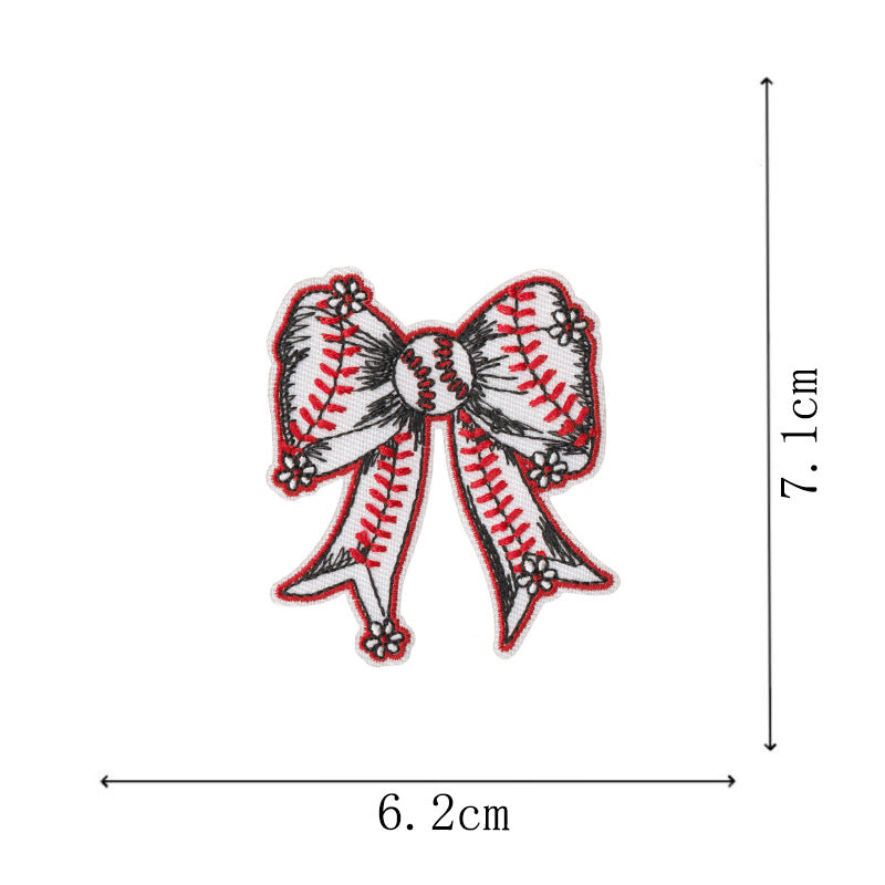 Wholesale Bow Cartoon Baseball DIY Patches