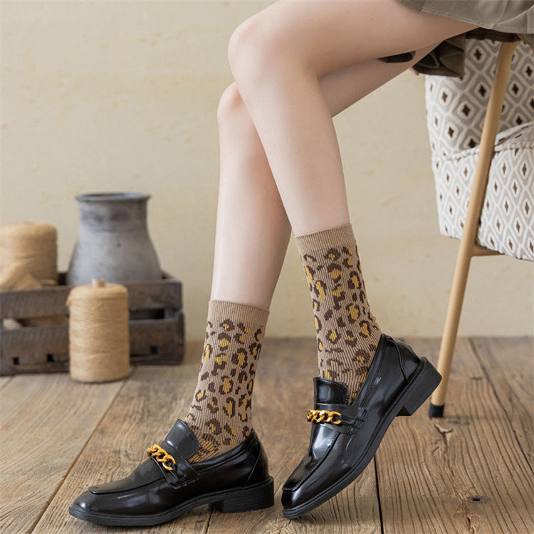 Wholesale Cotton Leopard Print Stockings