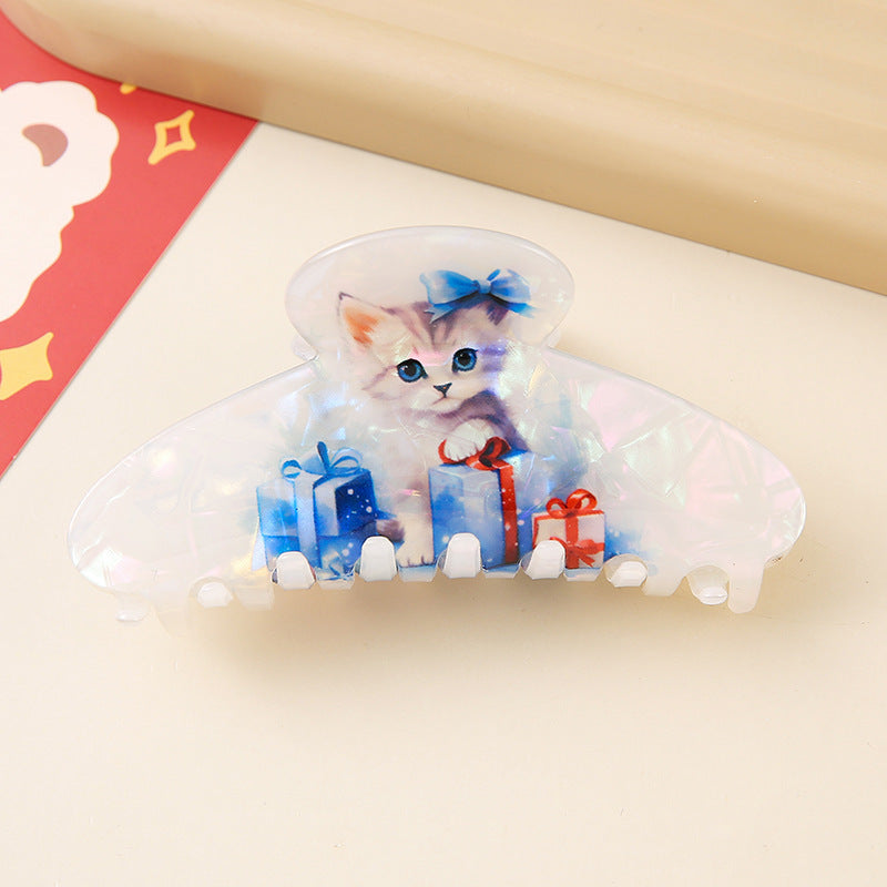 Wholesale New French Rhinestone Cat Hair Claw Clip Acrylic Hollow Women S Hair Accessory Cute Everyday Styling For Boutique Resale
