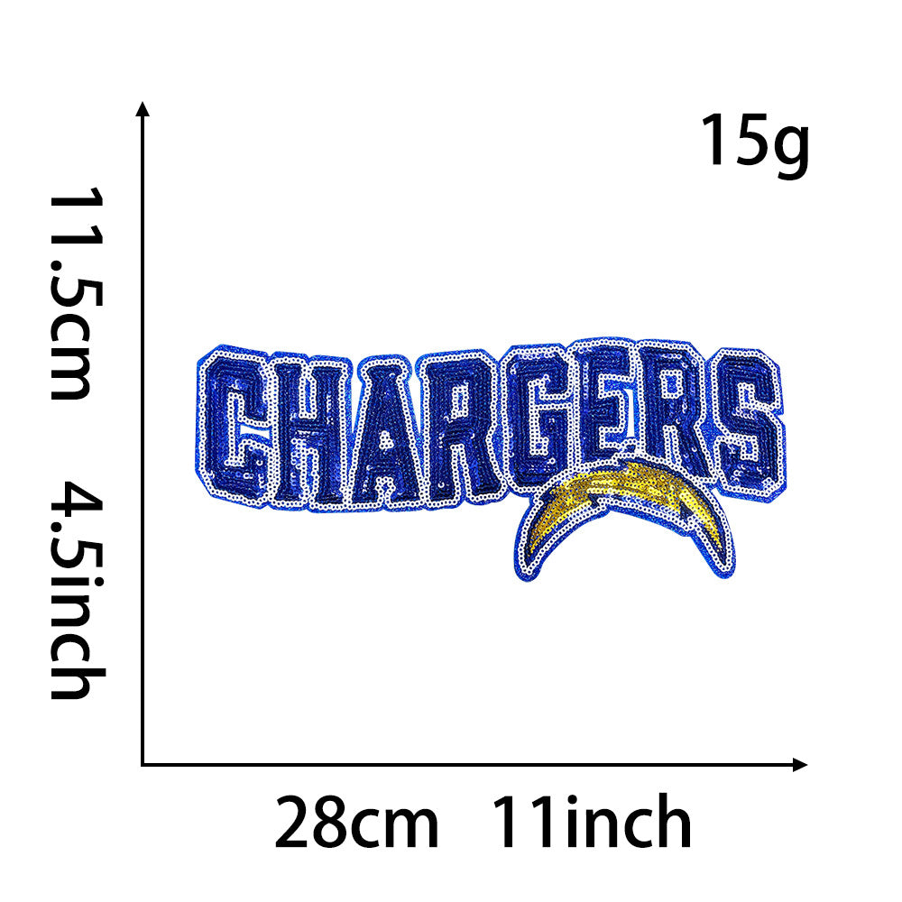 Wholesale Football Team Sequin Logo Patches Stylish Embroidered Applique For ets Boutique DIY Supply OLY Exclusive