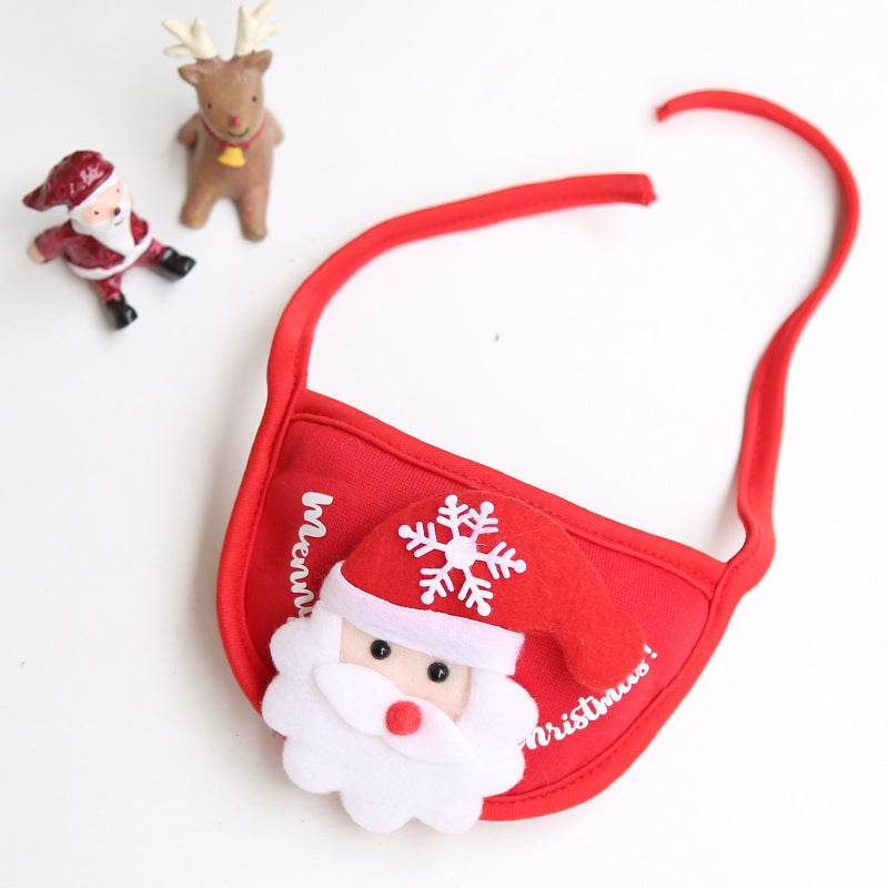 Wholesale Dog Cat Pet Christmas Hat Bibs Scarf Belly Band Teddy French Bulldog Pomeranian Autumn and Winter Clothes