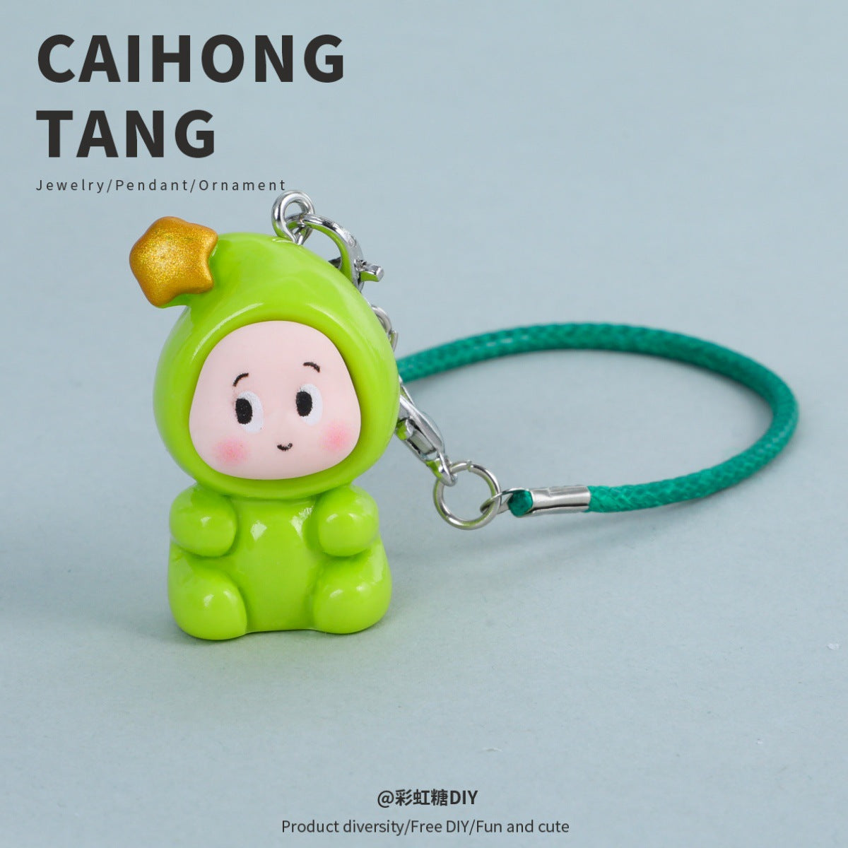 Wholesale Cutel doll resin doll accessories key chain pendant