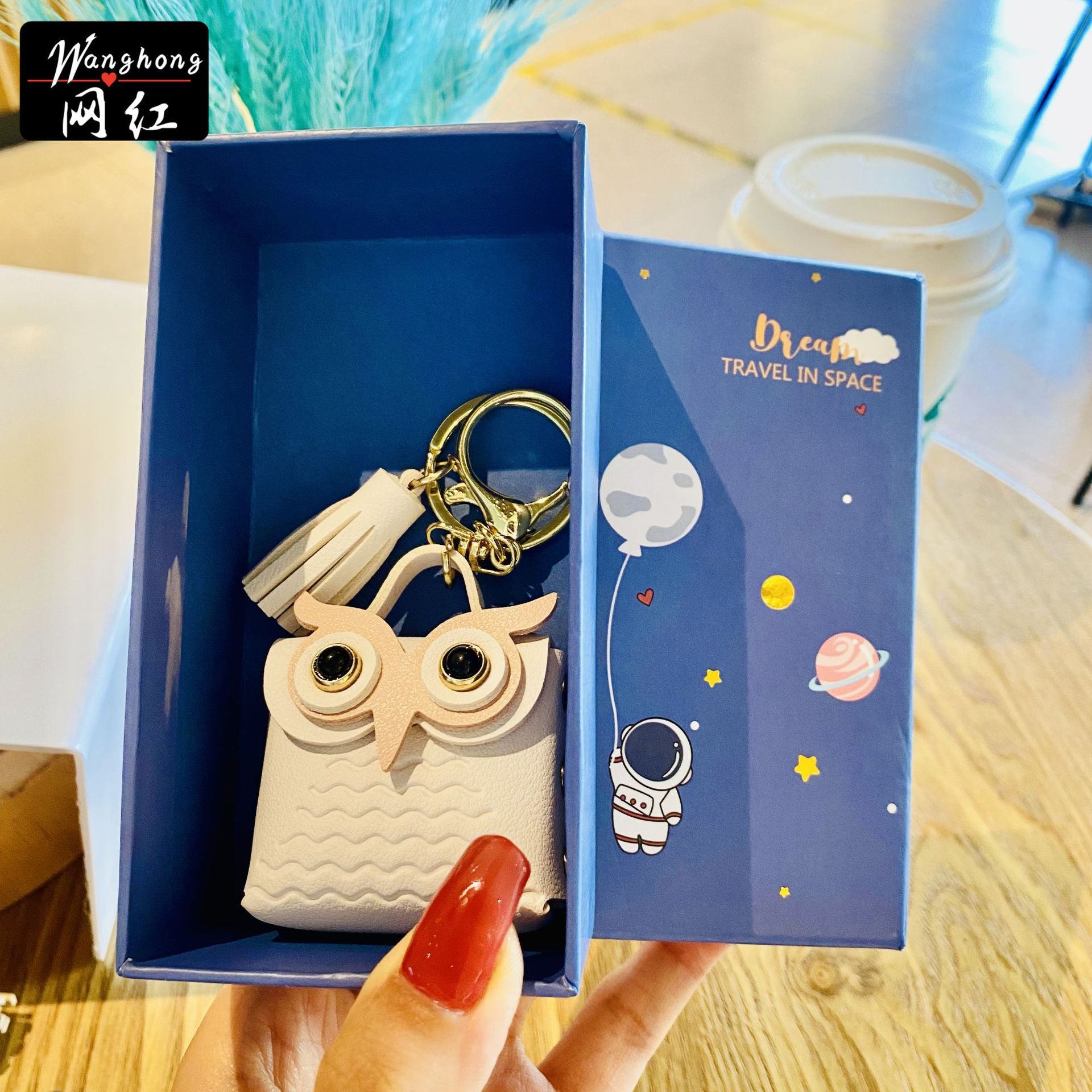 Wholesale Owl Zero Wallet PU Keychain