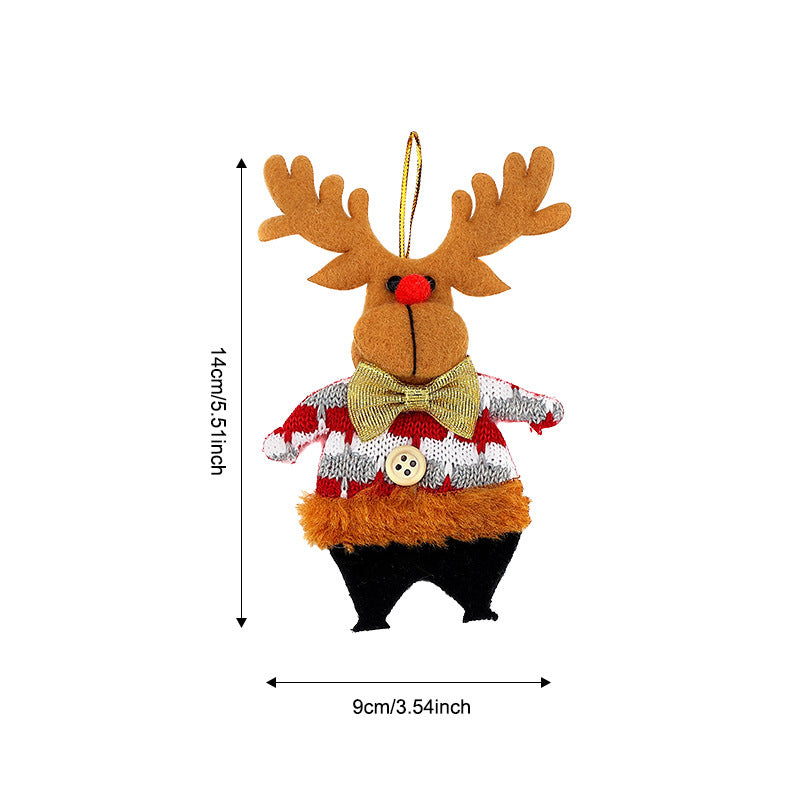 Wholesale Christmas tree ornaments  snowman  cartoon reindeer  bell ornaments