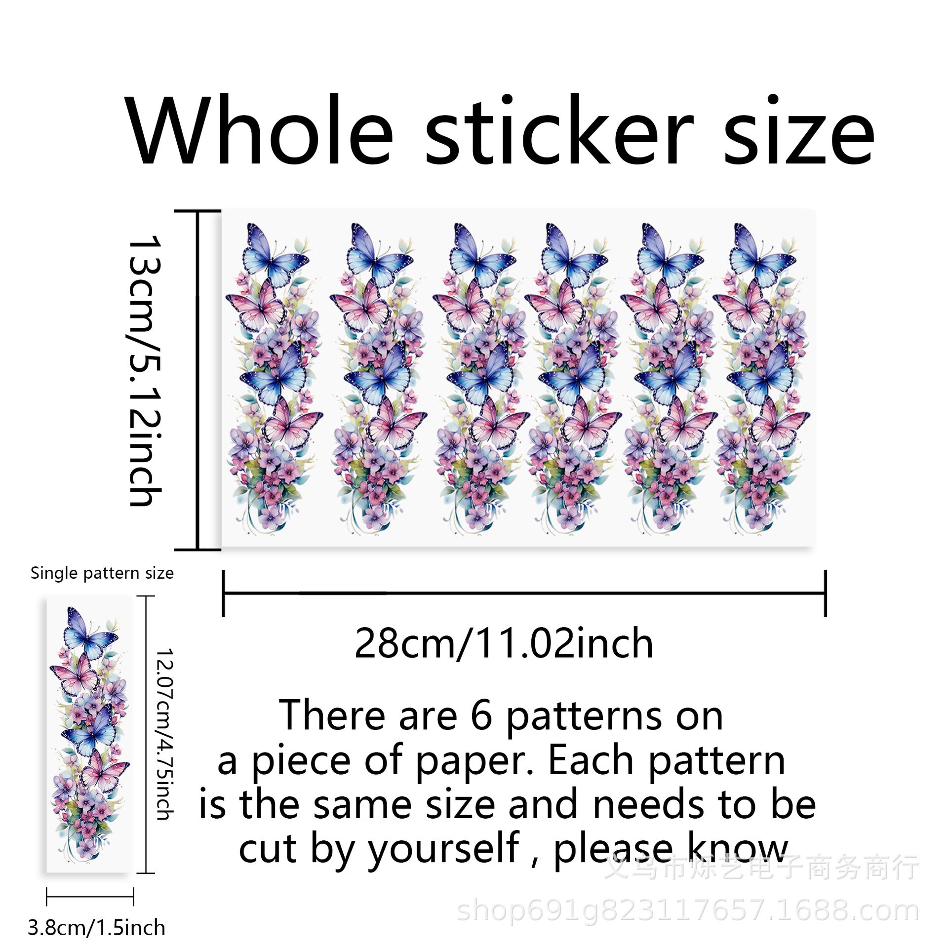 Wholesale 2pcs/ pack Butterfly Cow Sunflower UV DTF Transfer Crystal Pen UV DTF Wraps