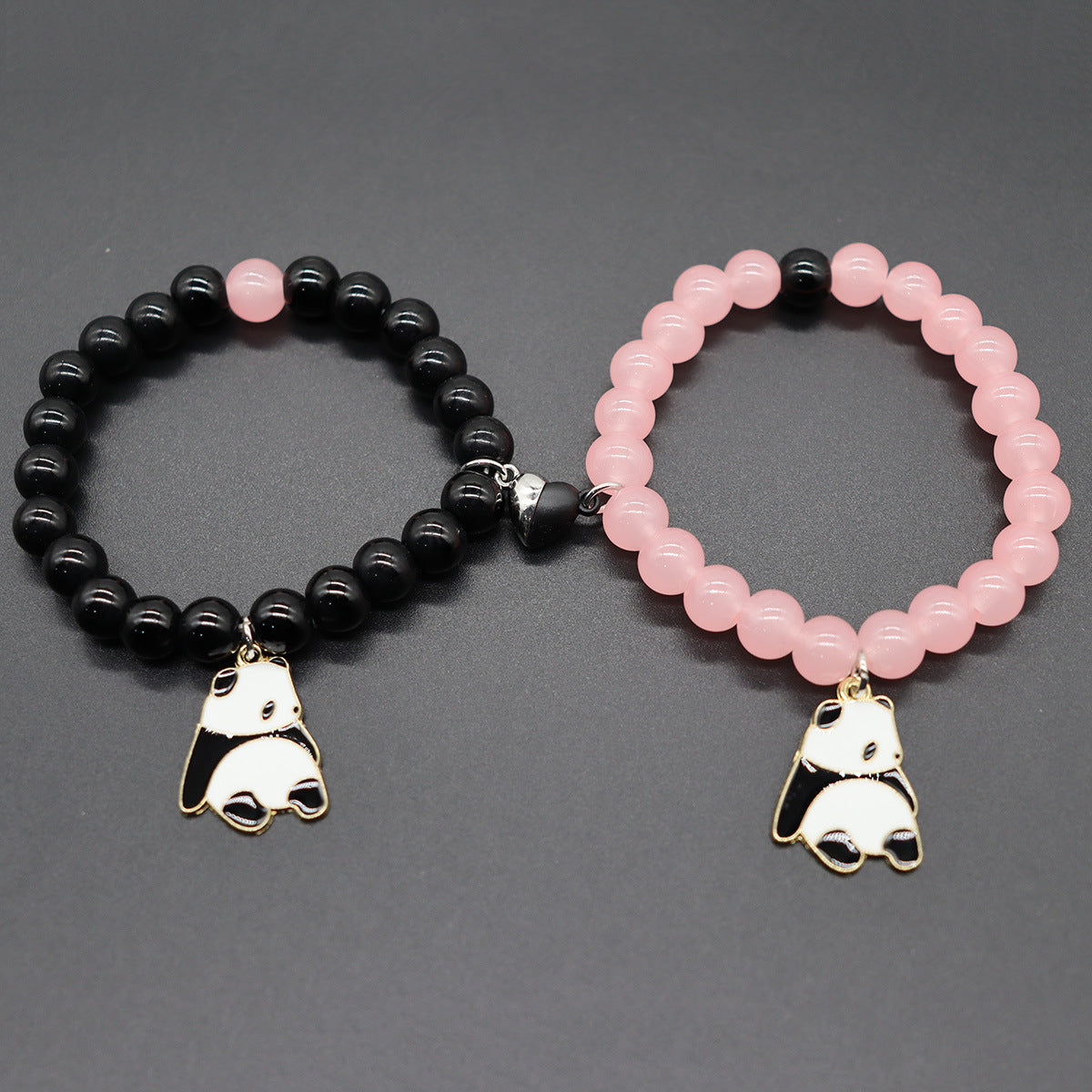 Wholesale Natural Stone Moon Sun Love Heart Magnetic Beaded Bracelet