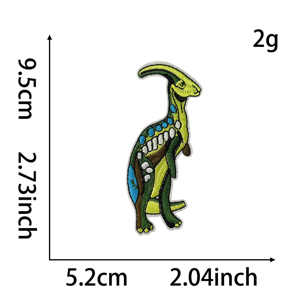 Wholesale Cartoon Dinosaur Decorative Embroidered Patches For Clothing DIY Iron On Craft Supply