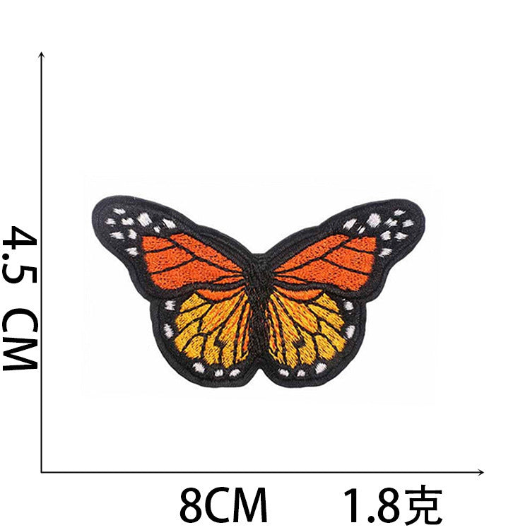 Wholesale Chic Polyester Embroidered Iron On Patches Assorted Butterfly Sunflower Designs For Clothing Craft Supply Resale
