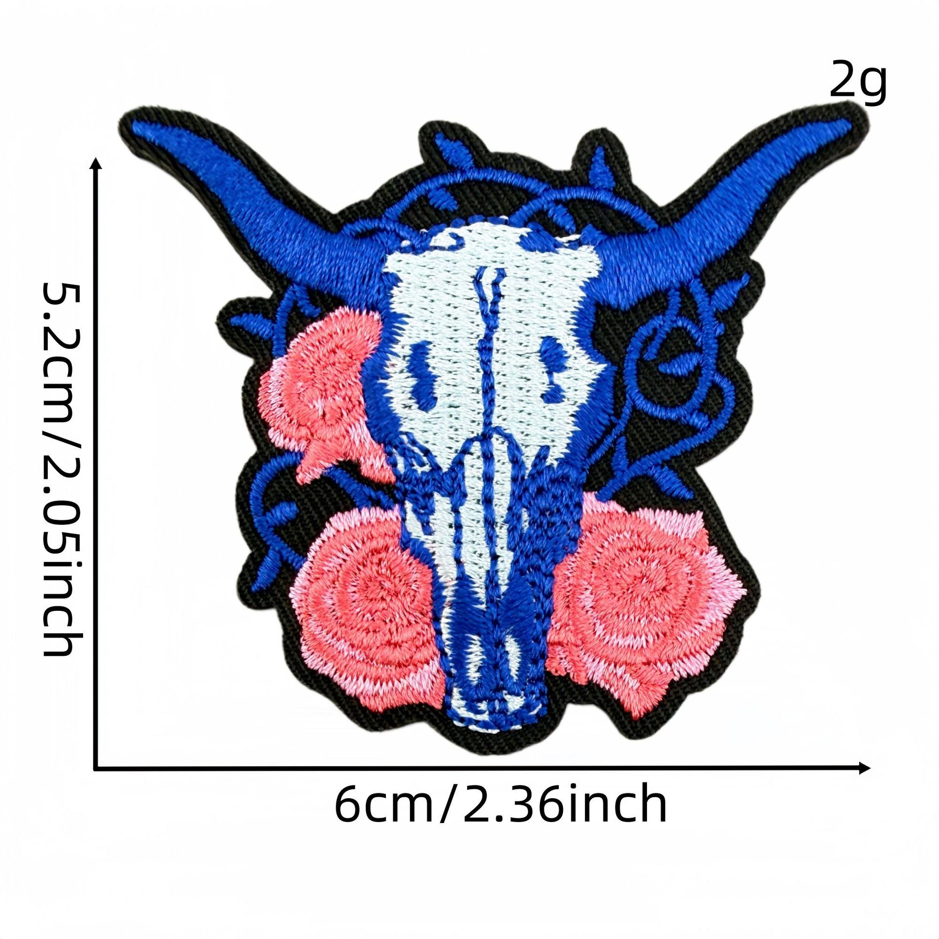 Wholesale Western Cowgirl Embroidered Patches 24 Piece Set Pink Blue Guitar Cow Skull Design DIY Craft Supply For Home Decor And Resale