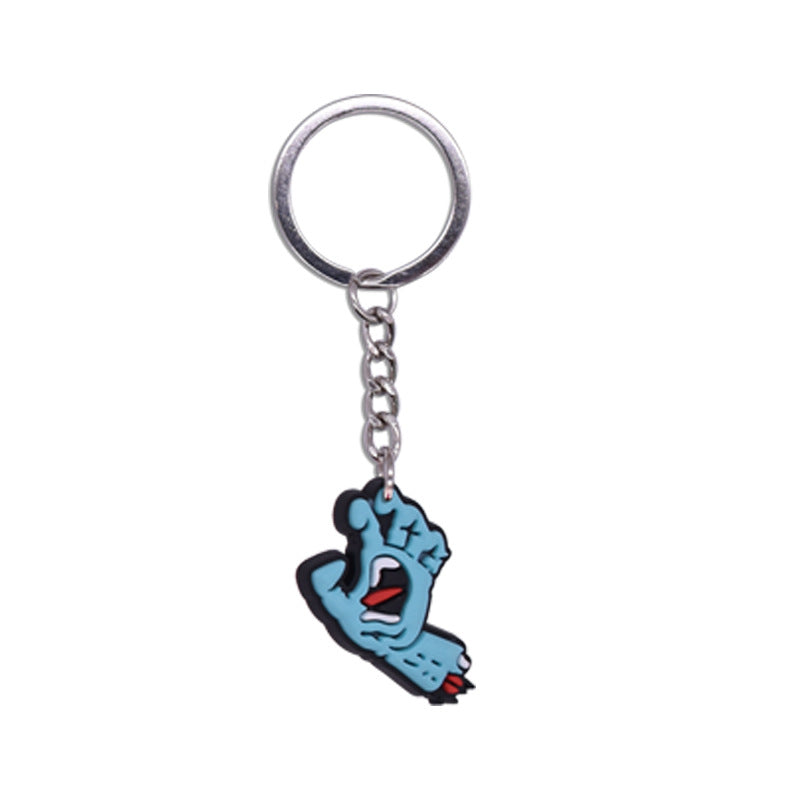 Wholesale 10pcs/pack Cartoon Horror Gesture PVC Keychain