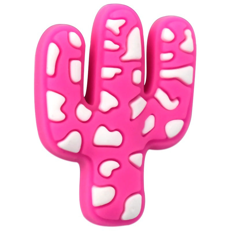 Wholesale   Random 100pcs Cactus series soft glue perforated double-sided thick patch DIY detachable beads