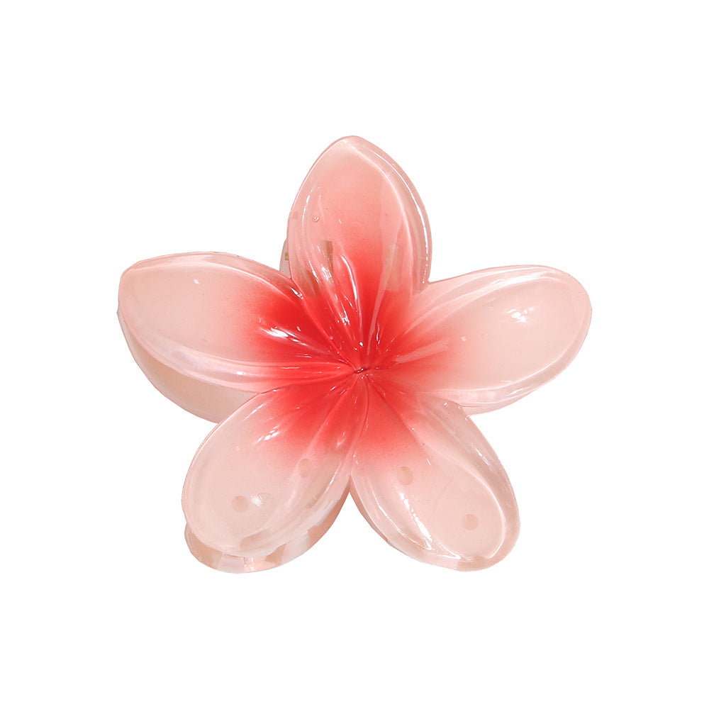 Wholesale Colorful Frangipani Resin Hair Clips