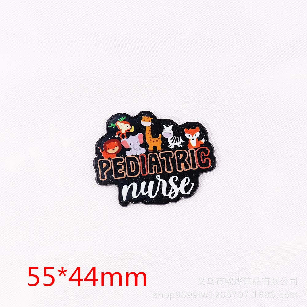 Wholesale 10pcs Loose Powder Cartoon Organ Medical Letters Acrylic Cute Things DIY Patches
