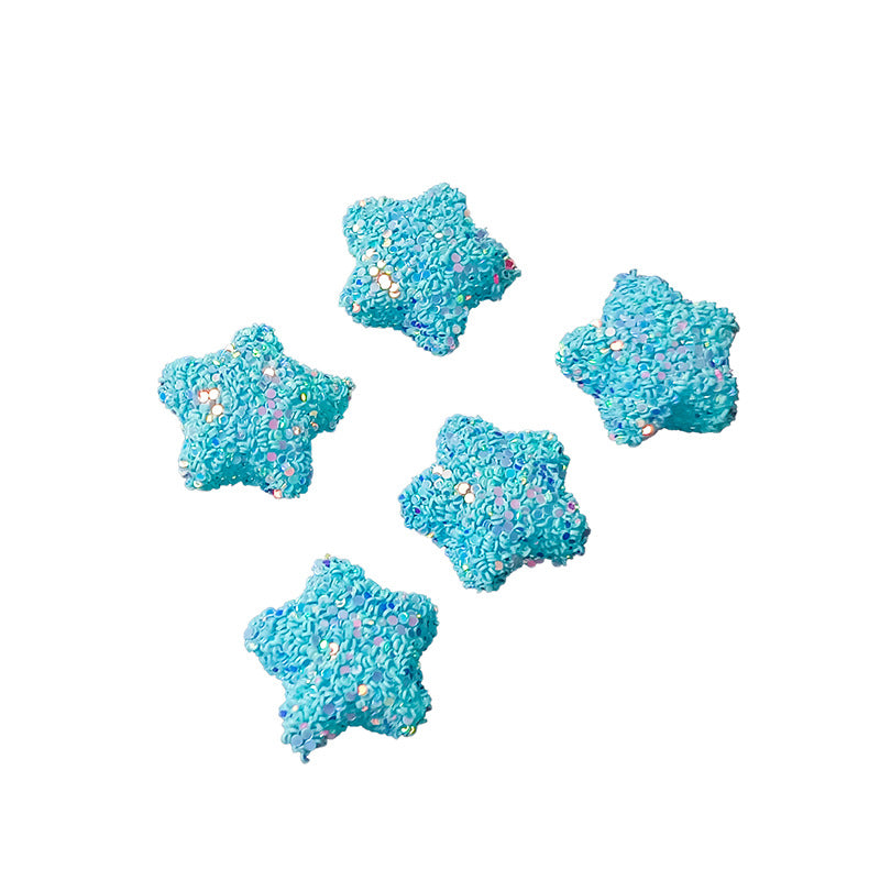 Wholesale 21MM five-pointed star sequin beads straight hole acrylic beads