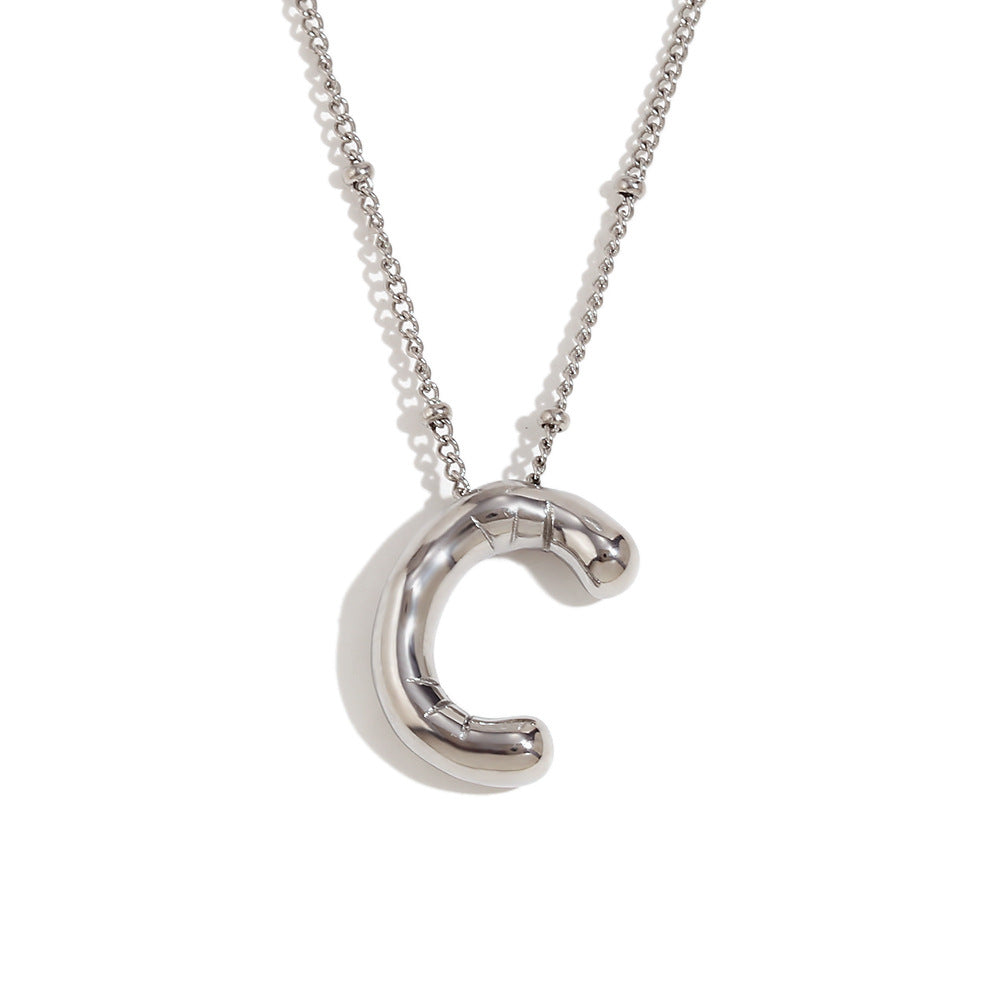 Wholesale Cute party balloon letter Stainless Steel Necklace