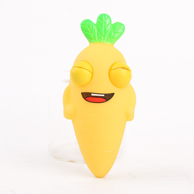Wholesale Creative squinting carrot squeeze eye trick decompression vent fruit toys