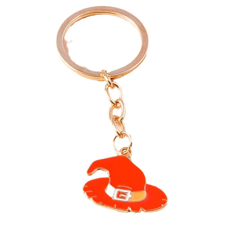 Wholesale Cartoon Witch Hat Zinc Alloy Keychain