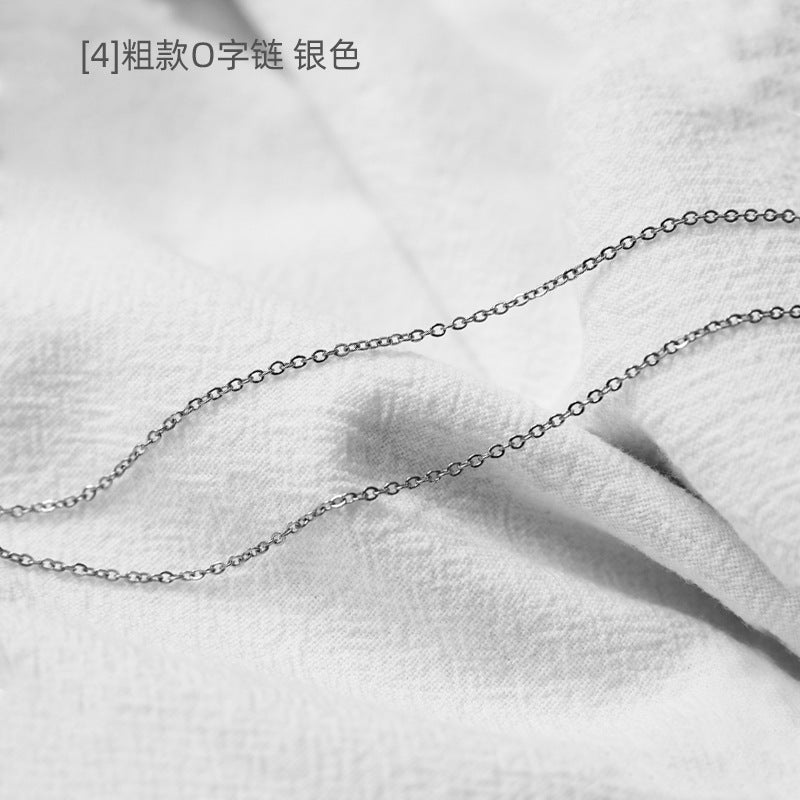 Wholesale Titanium Steel Gypsophila Petals Twist Chain Snake Bone Chain Necklace