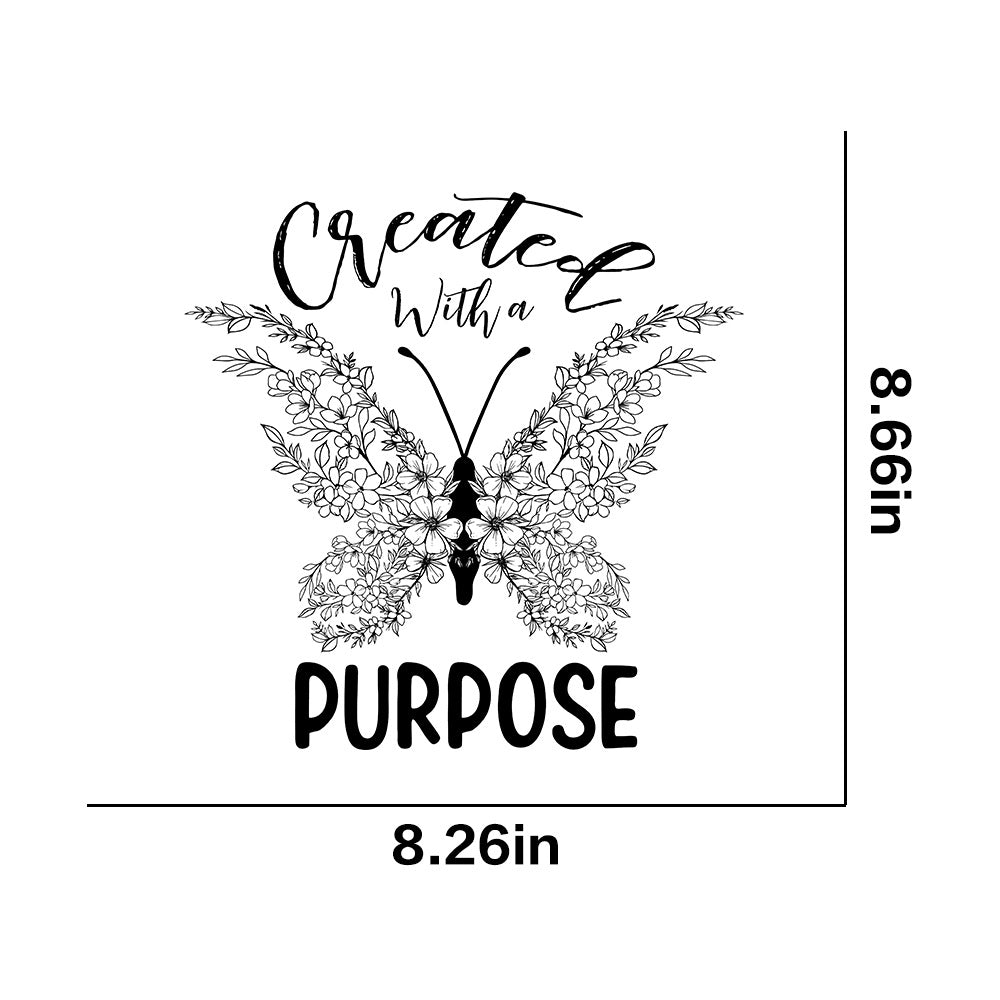 Wholesale 10pcs Butterfly Theme Series White Ink Stamping UV DTF Ready to Press Transfers Wraps