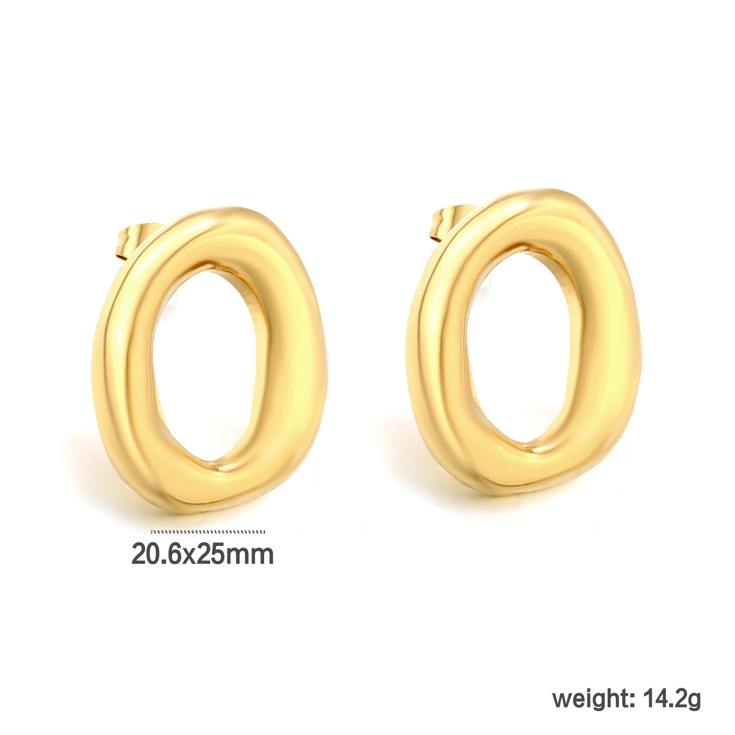 Wholesale Stainless steel shell stud earrings