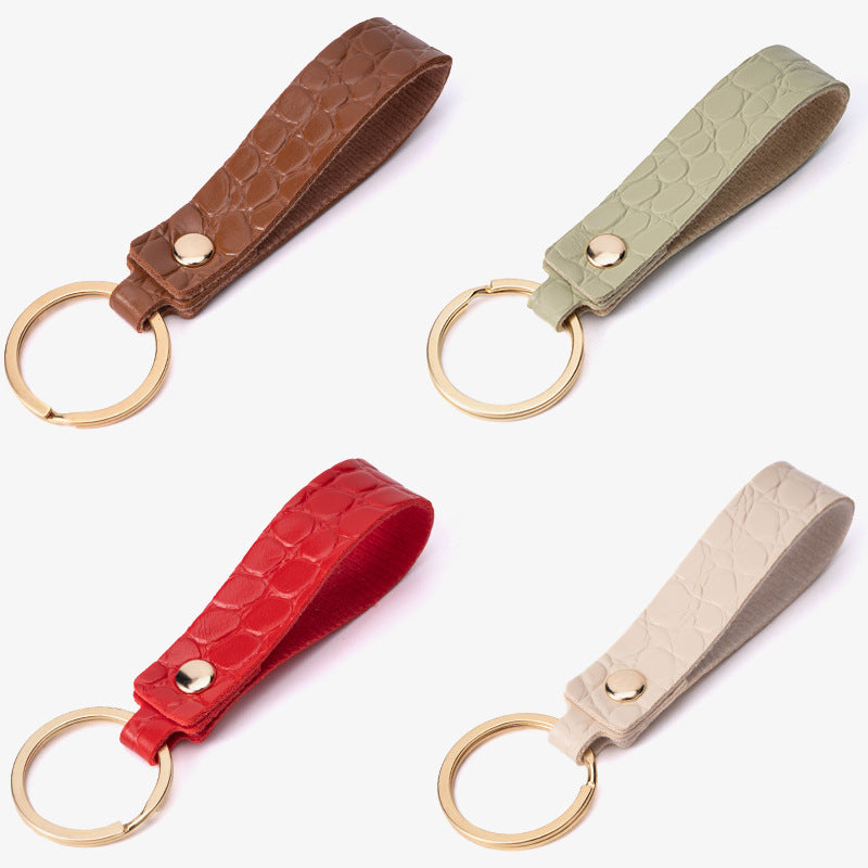 Wholesale Crocodile Pattern Leather Car Keychain