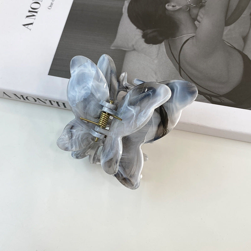 Wholesale high-quality ink butterfly grab clip Temperament elegant large texture butterfly hairpin shark clip hair ornament wholesale women
