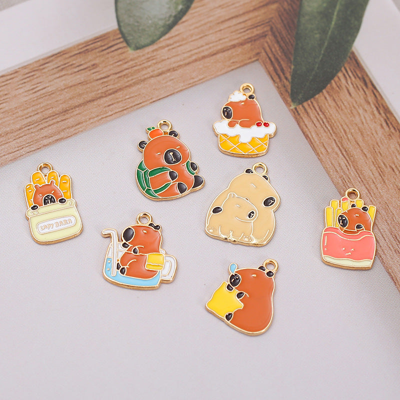 Wholesale Cartoon cute drop oil alloy pendant diy Charms 	OLY Exclusive