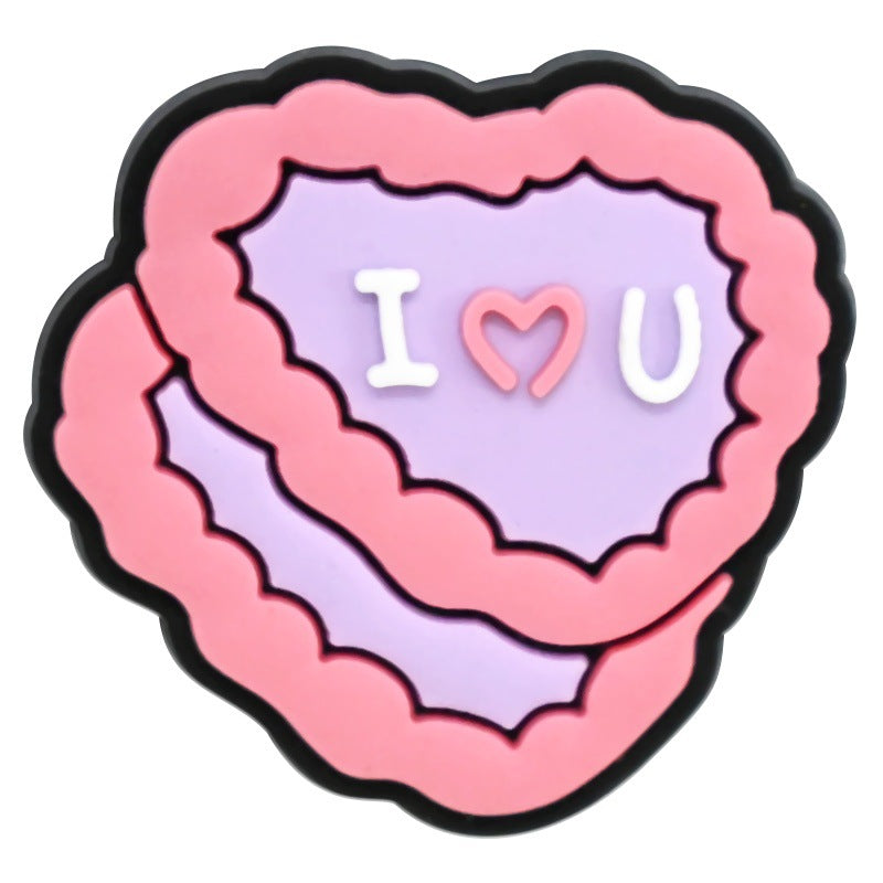 Wholesale Random 100pcs Valentine' s Day Series Wedding Dessert Cartoon Croc Charms