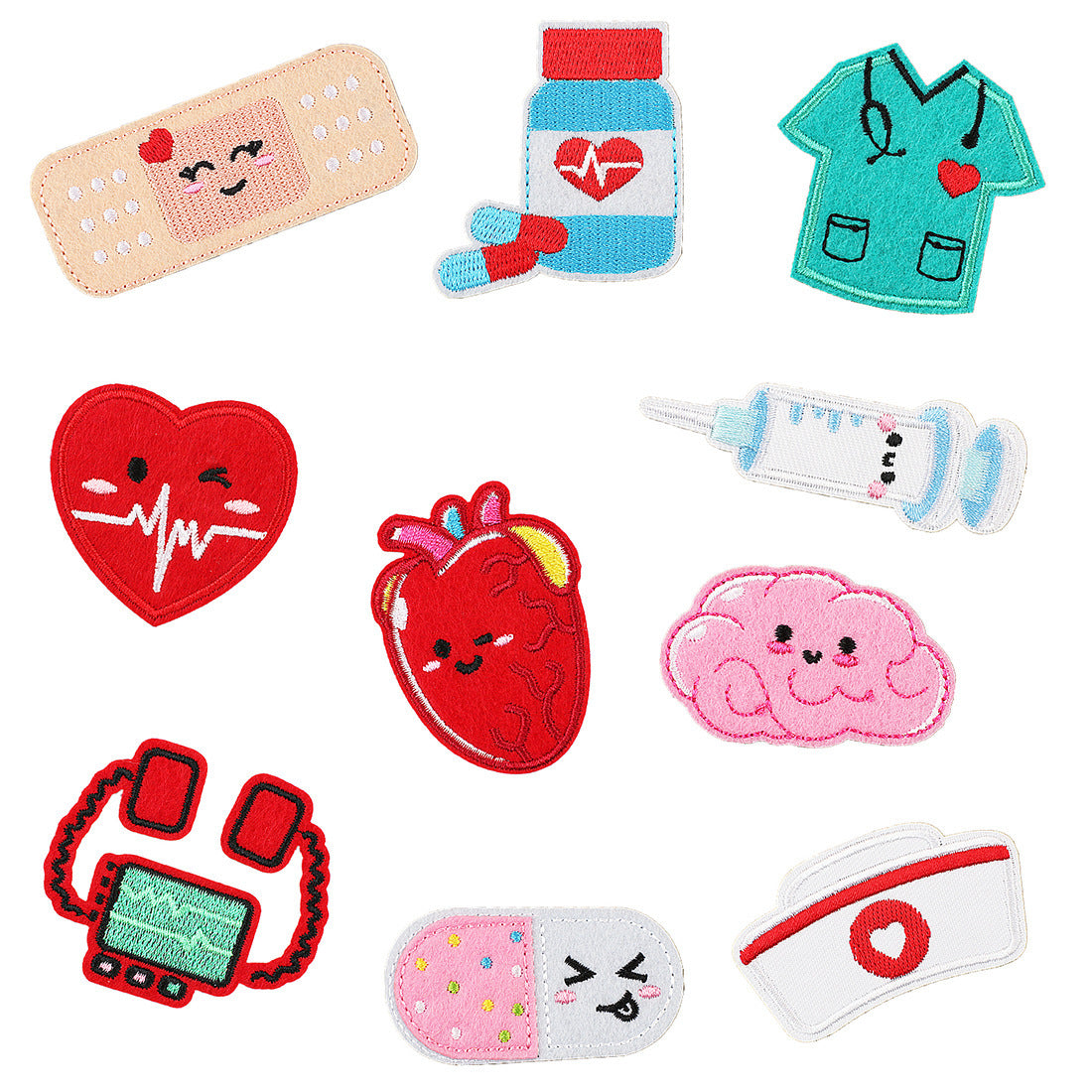 Wholesale Decorative Heart Embroidered Patch Cartoon Design For Clothing Fashion Accessory