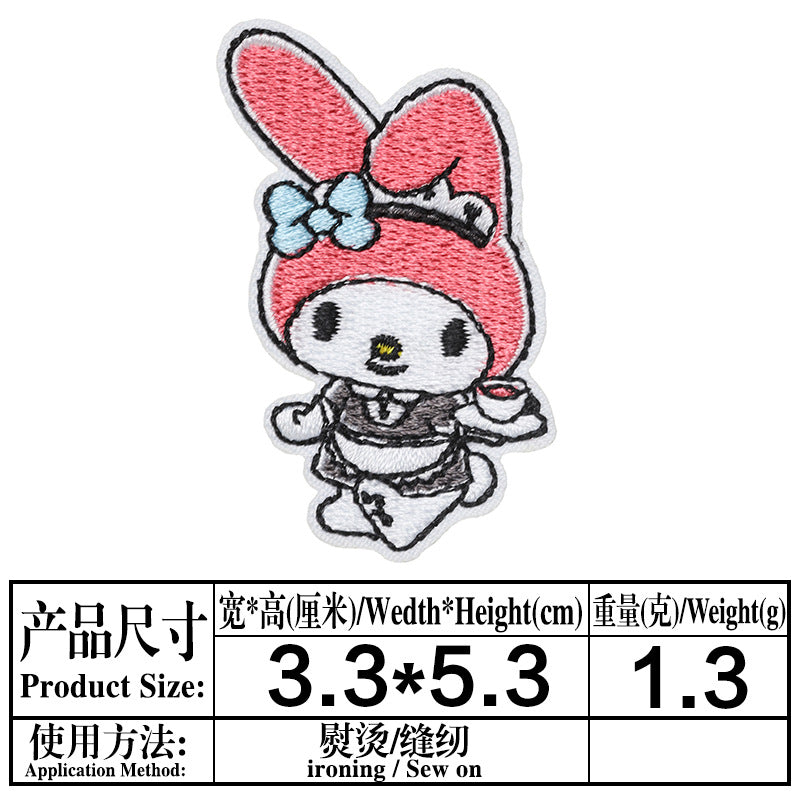Wholesale super cute pink bunny cloth patch patch DIY patches OLY Exclusive