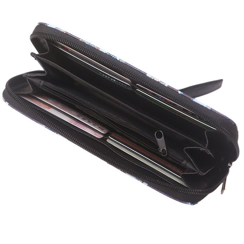 Billetera larga de calavera de calavera de PVC calavera al por mayor