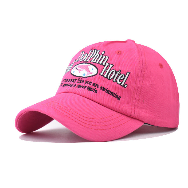 Wholesale Pure Cotton Washed Distressed Dolphin Baseball Cap