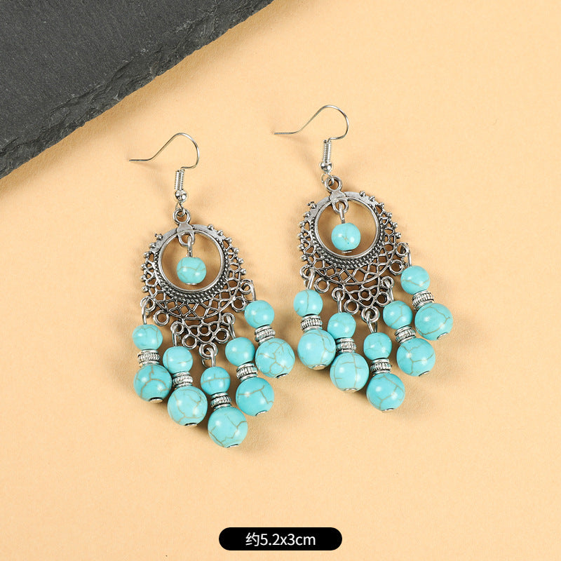 Wholesale Vintage Tassel Alloy Earrings