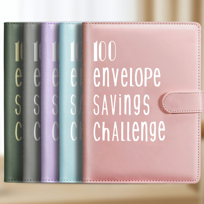 Wholesale PU100 Envelope Challenge 100 Day Couple Challenge Savings Loosening Book