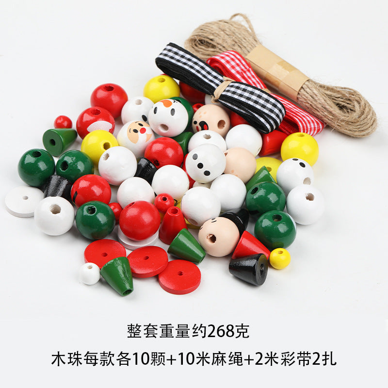 Wholesale 360pcs Christmas Wooden Beads Set DIY Jewelry Accessories Beaded