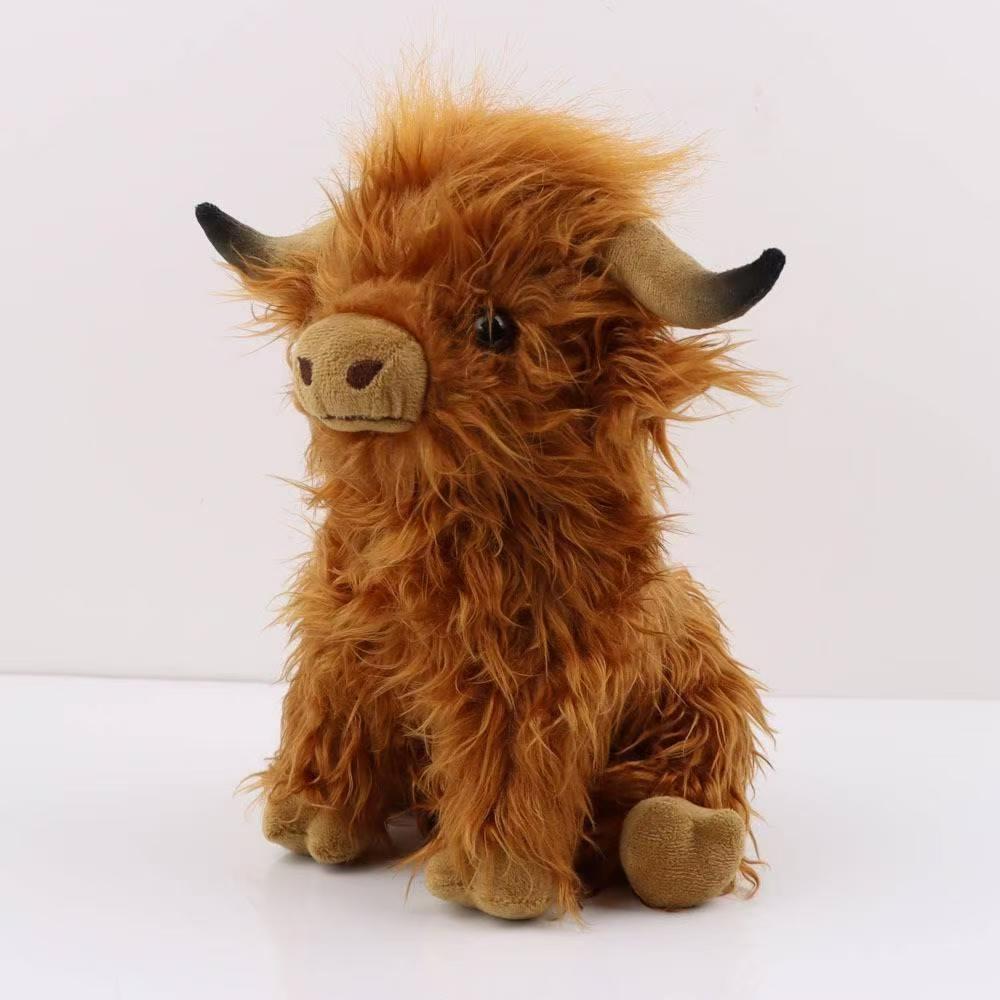 Wholesale Simulation Scottish Highland Cattle Plush Toy Cow Doll