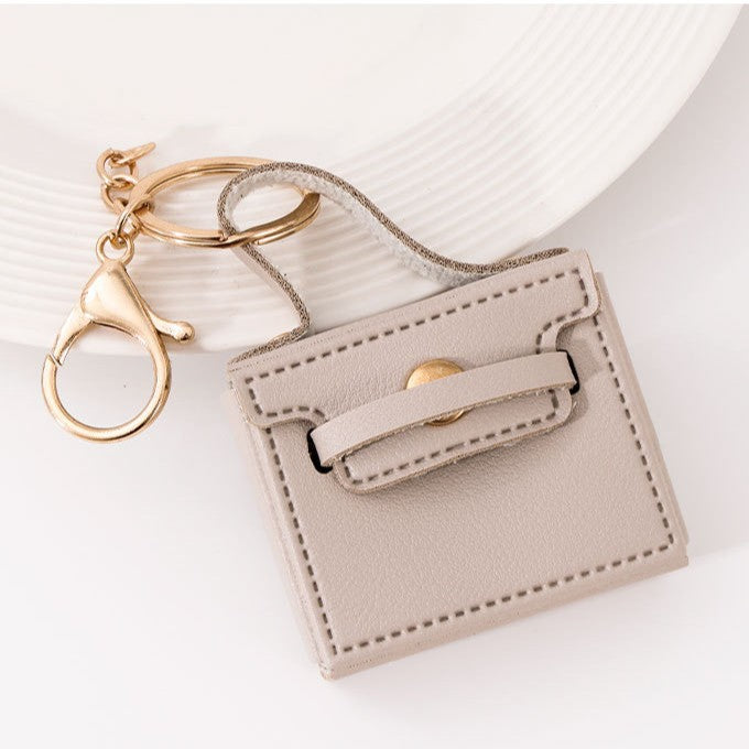 Wholesale Solid color small square bag keychain