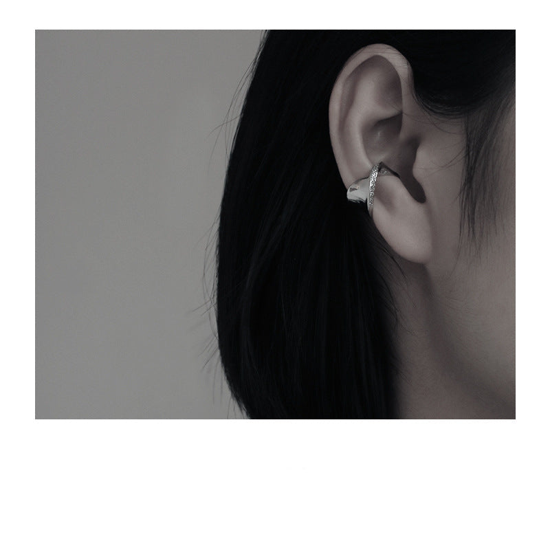 Wholesale Shiny Zircon Inlay Twisted Shape Earbone Clip Earrings