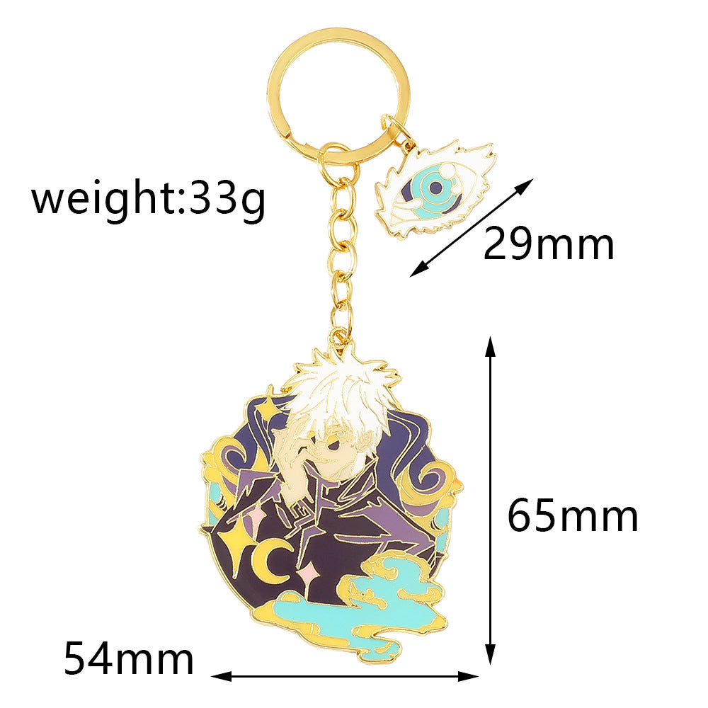 Wholesale Spell Attack Gojo Satoru Metal Pendant Keychain