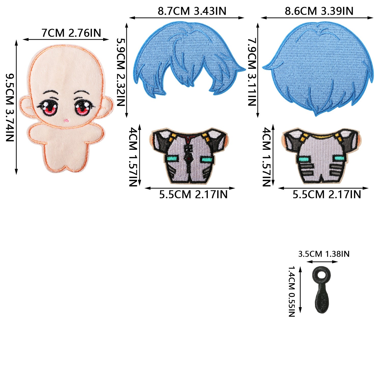 Wholesale Cute Anime Embroidery Patches DIY Sew On Cloth Patches For Clothing And Bags Fashion Accessory Gift For Crafting Resale