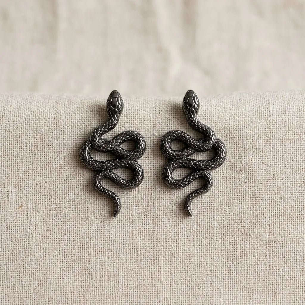 Wholesale Stylish Detachable Snake Earrings Zinc Alloy Fashion Jewelry Accessory For Boutique Resale And Gift
