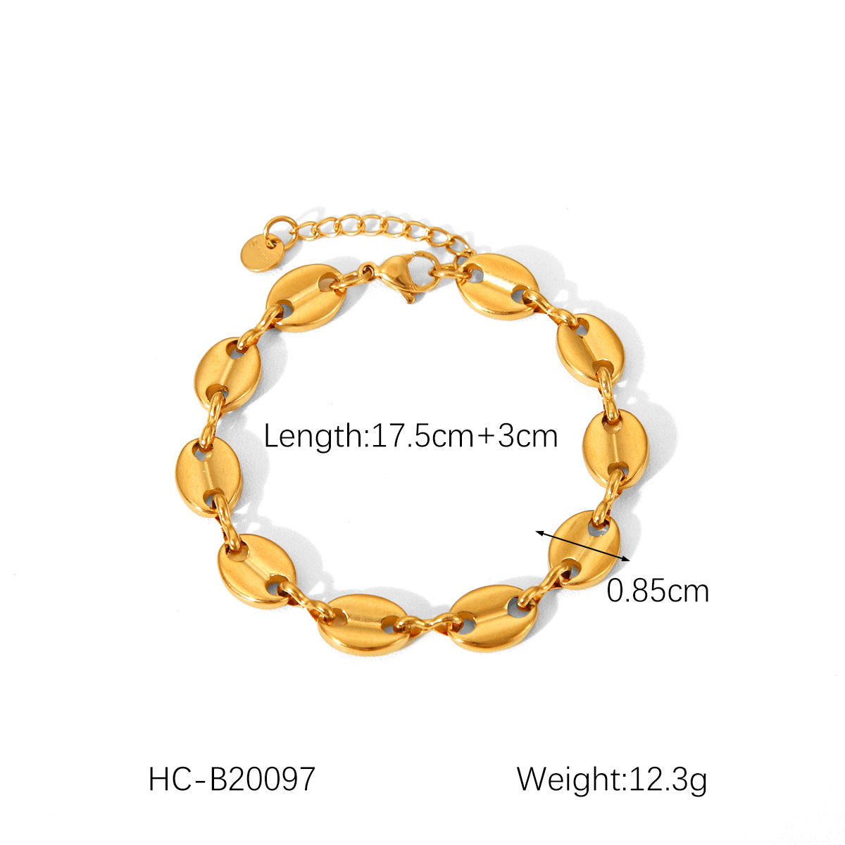 Wholesale Hot Selling 18K Gold Plated Bracelet Stainless Steel Bracelet Female INS Style Fashion Ball Ball Chain Handmade Chain Jewelry