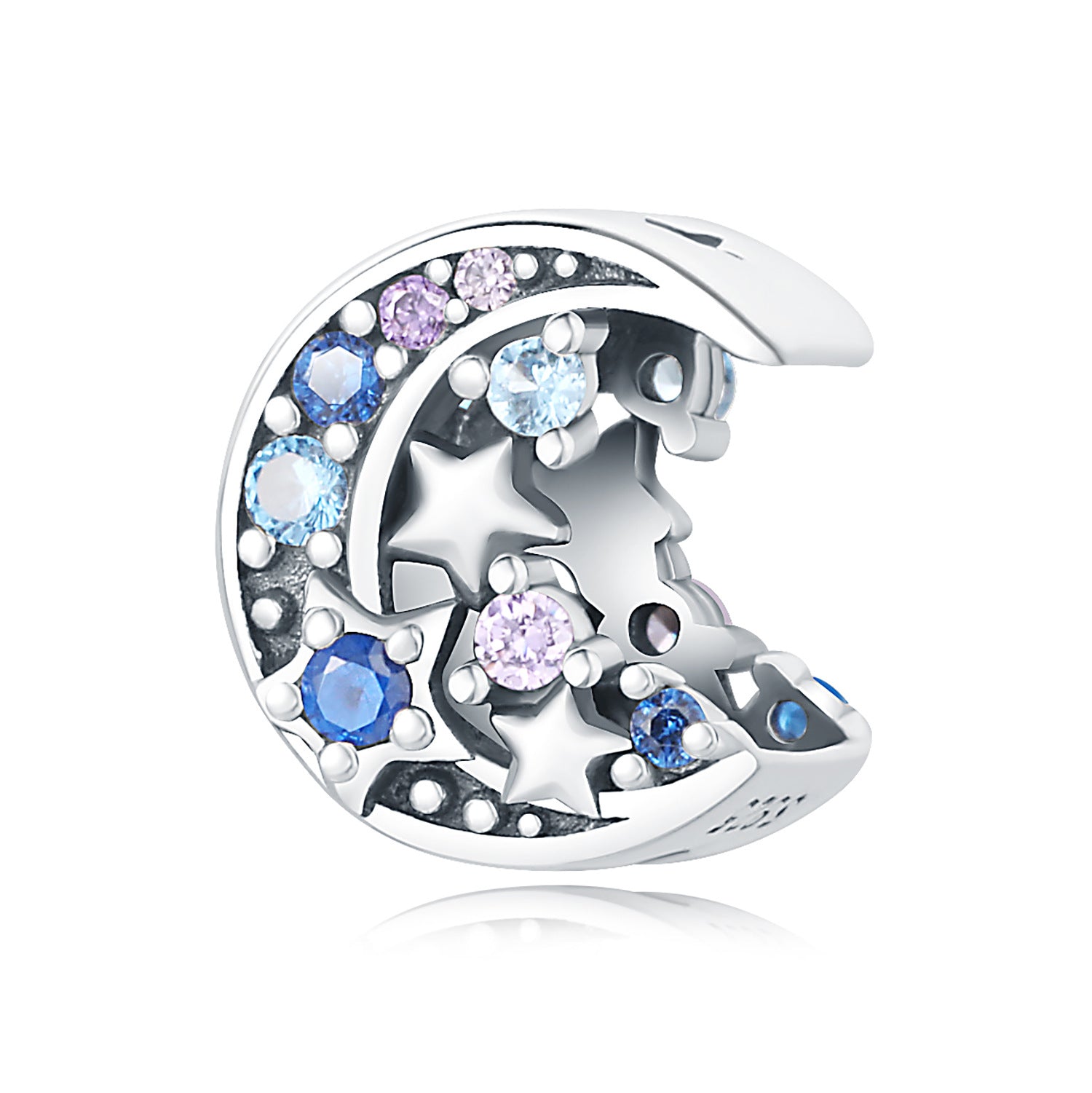 Wholesale Diverse Stars Moon Sun Pure Silver Charms