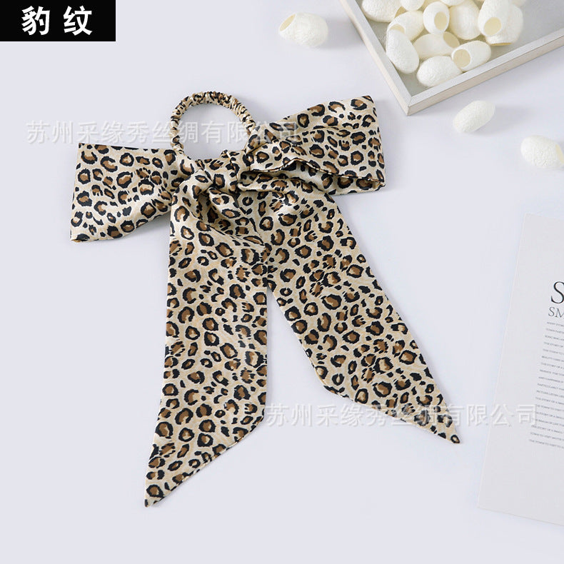 Wholesale hair rope hair accessories bow silk hair ring Hair Scrunchies